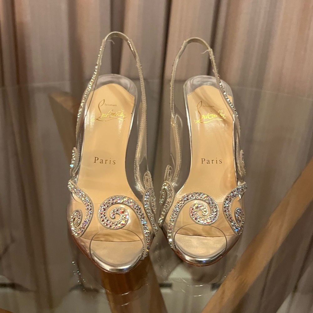 Christian Louboutin Au Hameau Crystal Shoe 37